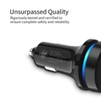 Auto Drive Quick Charge 3.0 Car Charger with Blue and Red Pulsing Light, 36W Charging Ports - Image 8