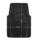 Auto Drive 2PC Rubber Floor Mats Diamond Plate Black- Universal Fit for Cars, Trucks,AD071714B - Image 6