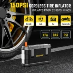 AVAPOW Jump Starter with Air Compressor, 2000A Portable Car Battery Jumper Starter with 150PSI Tire Inflator, 12V Jump Box Battery Pack - Image 6