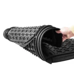 Auto Drive 2PC Rubber Floor Mats Diamond Plate Black- Universal Fit for Cars, Trucks,AD071714B - Image 2