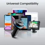 Auto Drive Quick Charge 3.0 Car Charger with Blue and Red Pulsing Light, 36W Charging Ports - Image 2