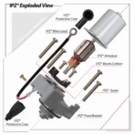 1PZ 225-CZ0 Chinese 90cc 110cc 125cc ATV Starter Motor 3 Bolt TAOTAO ROKETA COOLSTER SUNL - Image 6