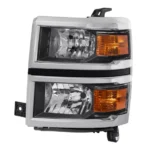 MOSTPLUS Pair Black Housing Clear Lens Headlights Headlamps for 2014-2015 Silverado 1500 - Image 4